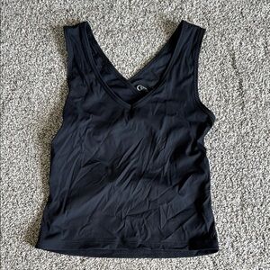 Black Fitted Sleeveless Tank Top